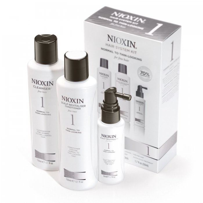 NIOXIN 3D CARE SYSTEM KIT 1 - CAPELLI NATURALI LEGGERMENTE DIRADATI - NATURAL HAIR LIGHT THINNING 