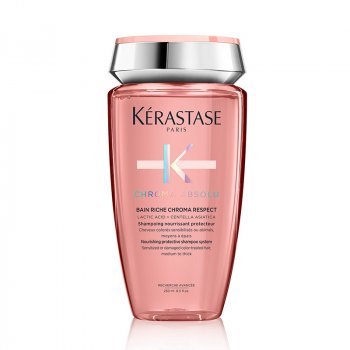 KERASTASE CHROMA BAIN RICHE RESPECT 250 ml - Shampoo per capelli colorati grossi. Prolunga la durata del colore